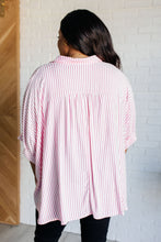 Load image into Gallery viewer, Boxy Striped Button Up in Hot Pink
