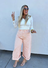 Load image into Gallery viewer, PREORDER: Peach Wash Barrel Jeans
