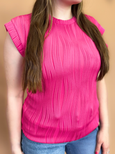 Load image into Gallery viewer, Lydia Textured Top in Fuchsia
