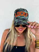 Load image into Gallery viewer, PREORDER: Lucky Camo Trucker Hat
