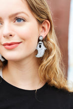 Load image into Gallery viewer, Halloween Spooky Ghost Designed Beaded Earrings
