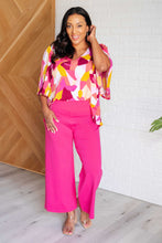 Load image into Gallery viewer, Magic Wide Leg Crop Pants in Hot Pink
