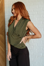 Load image into Gallery viewer, Classic Surplice Front Top in Olive
