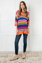 Load image into Gallery viewer, Deep Thoughts Striped Loose Knit Top
