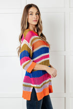 Load image into Gallery viewer, Deep Thoughts Striped Loose Knit Top
