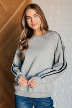 Load image into Gallery viewer, Don't Get Stuck Stripe Detail Sweatshirt
