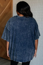 Load image into Gallery viewer, Don&#39;t Mind Me Mineral Wash Drop Shoulder Tee in Blackberry
