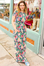 Load image into Gallery viewer, Make Your Day Pink &amp; Green Floral Print Maxi Dress
