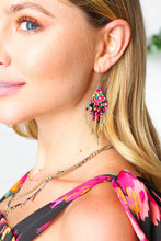 Load image into Gallery viewer, Multicolor Retro Boho Beaded Tassel Earrings
