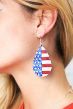 Load image into Gallery viewer, Stars &amp; Stripes Foam Teardrop Earrings
