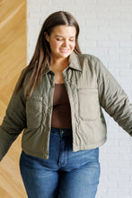 Load image into Gallery viewer, Hear Me Out Lightweight Puffer Jacket in Olive
