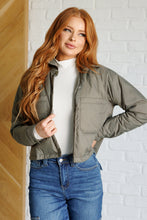 Load image into Gallery viewer, Hear Me Out Lightweight Puffer Jacket in Olive
