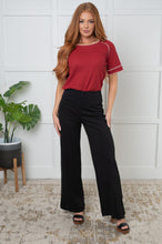 Load image into Gallery viewer, Heartbreaker Waffle Knit Tee in Cranberry
