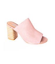 Load image into Gallery viewer, Helena Heeled Sandal in Blush Suede
