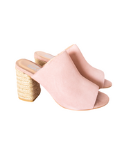Load image into Gallery viewer, Helena Heeled Sandal in Blush Suede
