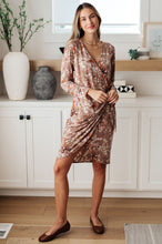 Load image into Gallery viewer, Honey Do I Ever Faux Wrap Dress in Taupe
