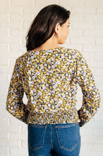 Load image into Gallery viewer, Honey Honey Floral Smocked Blouse in Black
