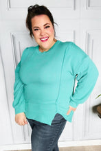 Load image into Gallery viewer, Live For Today Mint Mineral Washed Rib Pullover
