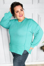Load image into Gallery viewer, Live For Today Mint Mineral Washed Rib Pullover
