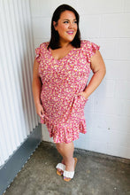 Load image into Gallery viewer, French Rose Floral Babydoll Midi Dress
