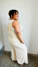 Load image into Gallery viewer, Taupe Wide Leg Suspender Overall Jumpsuit
