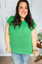 Load image into Gallery viewer, Seize The Day Kelly Green Dolman Rib Sweater Top
