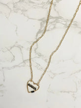 Load image into Gallery viewer, PREORDER: Mama Heart Lock Chainlink Necklace
