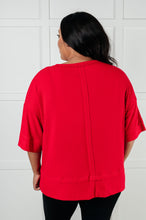 Load image into Gallery viewer, I'll Never Forget Ribbed Dolman Sleeve Top in Red
