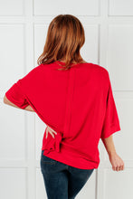 Load image into Gallery viewer, I'll Never Forget Ribbed Dolman Sleeve Top in Red
