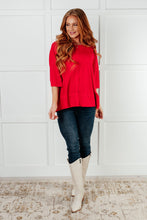 Load image into Gallery viewer, I'll Never Forget Ribbed Dolman Sleeve Top in Red
