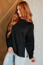Load image into Gallery viewer, It's The Little Things Relaxed Scuba Pullover in Black
