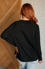 Load image into Gallery viewer, It's The Little Things Relaxed Scuba Pullover in Black
