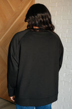 Load image into Gallery viewer, It's The Little Things Relaxed Scuba Pullover in Black
