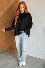 Load image into Gallery viewer, It's The Little Things Relaxed Scuba Pullover in Black
