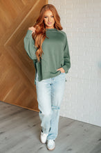 Load image into Gallery viewer, It's The Little Things Relaxed Scuba Pullover in Dark Forest
