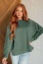Load image into Gallery viewer, It's The Little Things Relaxed Scuba Pullover in Dark Forest
