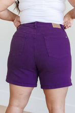 Load image into Gallery viewer, Jenna High Rise Control Top Cuffed Shorts in Purple
