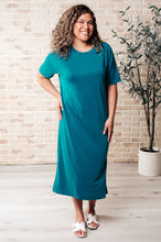 Load image into Gallery viewer, Keeping It Chill Drop Shoulder Maxi Dress in Teal
