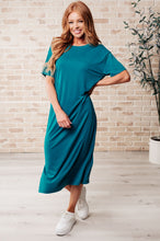 Load image into Gallery viewer, Keeping It Chill Drop Shoulder Maxi Dress in Teal
