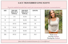 Load image into Gallery viewer, PREORDER: Lana Lace Trim Ribbed Long Sleeve Top in Three Colors
