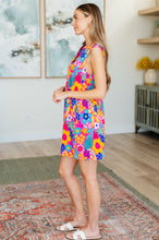 Load image into Gallery viewer, Lizzy Tank Dress in Hot Pink Mixed Floral
