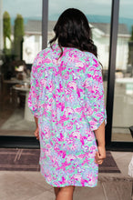 Load image into Gallery viewer, Lizzy Dress in Purple and Pink Floral
