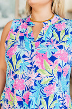 Load image into Gallery viewer, Lizzy Tank Dress in Royal Tropical Floral
