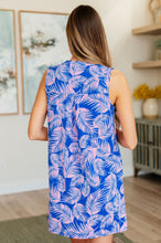 Load image into Gallery viewer, Lizzy Tank Dress in Royal and Pink Palm
