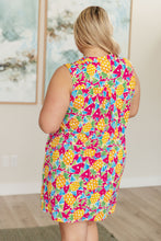 Load image into Gallery viewer, Lizzy Tank Dress in Abstract Magenta Pineapple

