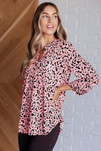 Load image into Gallery viewer, Lizzy Top in Black and Hot Pink Small Paisley
