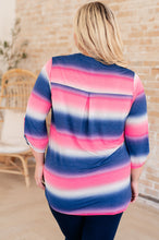 Load image into Gallery viewer, Lizzy Top in Blue and Pink Haze
