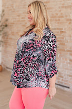 Load image into Gallery viewer, Lizzy Top in Grey and Pink Leopard
