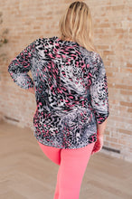 Load image into Gallery viewer, Lizzy Top in Grey and Pink Leopard
