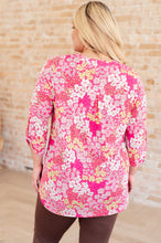 Load image into Gallery viewer, Lizzy Top in Hot Pink and Bubblegum Pink Ditsy Floral
